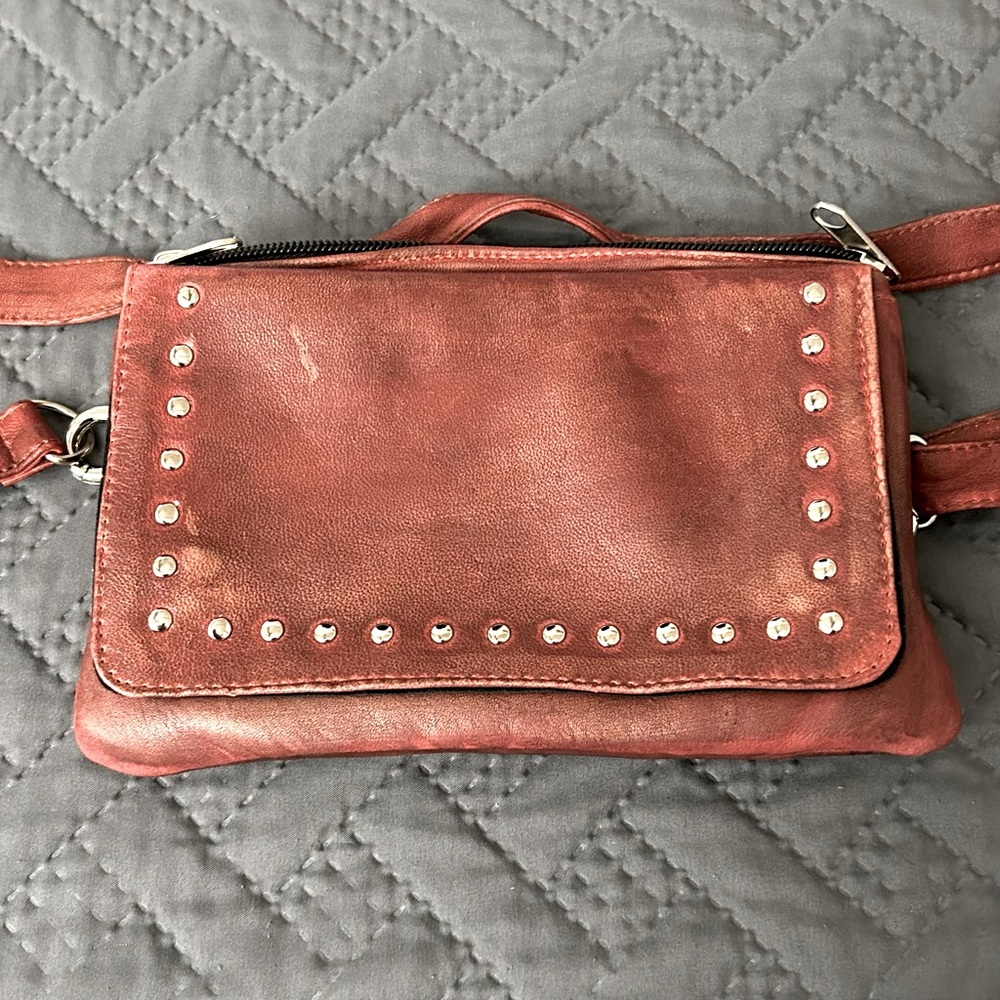 Ladies Soft Leather Hip/Cross Body Purse